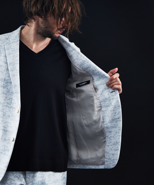 5351 POUR LES HOMMES(ゴーサンゴーイチプールオム)の「【セットアップ対応】デジタルカモフラージュ ノッチドラペル ジャケット(テーラードジャケット・メンズ・ブラック/オフホワイト・44/46/48)」の12枚目の写真