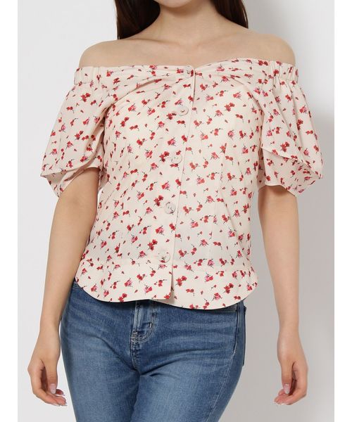 dazzlin（ダズリン）の「おはなプリントブラウス（シャツ/ブラウス・レディース・オフホワイト/ブラック・SMALL/MEDIUM）」の12枚目の写真