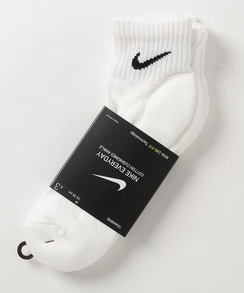 NIKE（ナイキ）の「NIKE ナイキ エブリデイ クッション アンクル トレーニングソックス (3足) / NIKE 【SP】（ソックス/靴下・メンズ・ホワイト/マルチ/ブラック・25-27/23-25/27-29）」の4枚目の写真