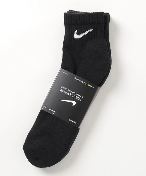NIKE（ナイキ）の「NIKE ナイキ エブリデイ クッション アンクル トレーニングソックス (3足) / NIKE 【SP】（ソックス/靴下・メンズ・ホワイト/マルチ/ブラック・25-27/23-25/27-29）」の5枚目の写真