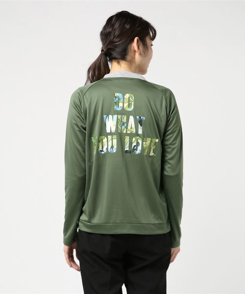 le coq sportif（ルコックスポルティフ）の「ルコックスポルティフ シャツジャケット（ノーカラージャケット・レディース・グリーン/ホワイト・M/L）」の5枚目の写真