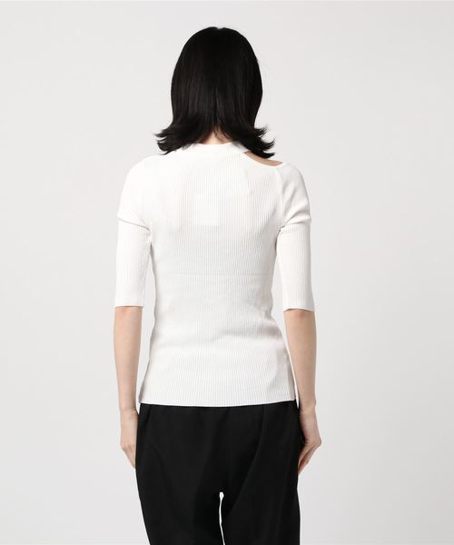 LUGG NAGG(ラグナグ)の「【Jewelobe/ ジュエローブ】オープンショルダーリブニット(ニット/セーター・レディース・ブラック/オフホワイト/グリーン/ブルー/ピンク・FREE)」の11枚目の写真