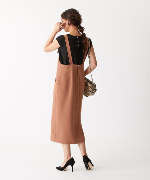 EMMEL REFINES(エメルリファインズ)の「FC PE バックル ジャンパースカート(ワンピース・レディース・ブラック/ブラウン・S/M)」の13枚目の写真