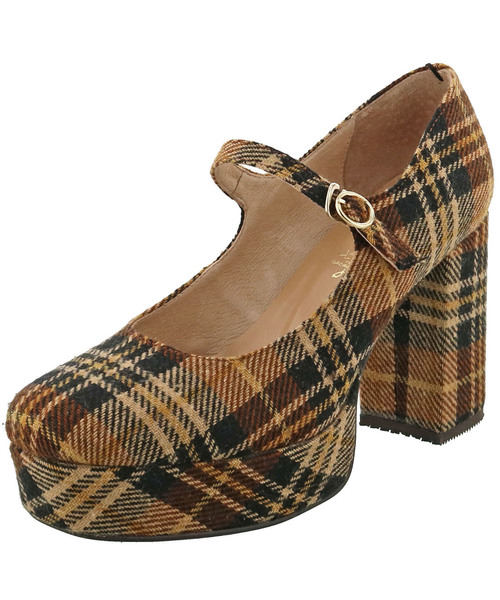 あしながおじさん（アシナガオジサン）の「〈あしながおじさん〉厚底ストラップパンプス（パンプス・レディース・クリアブラック/チェック/ブラック/レッド・22.5cm/24.0cm/23.0cm/23.5cm/24.5cm）」の9枚目の写真