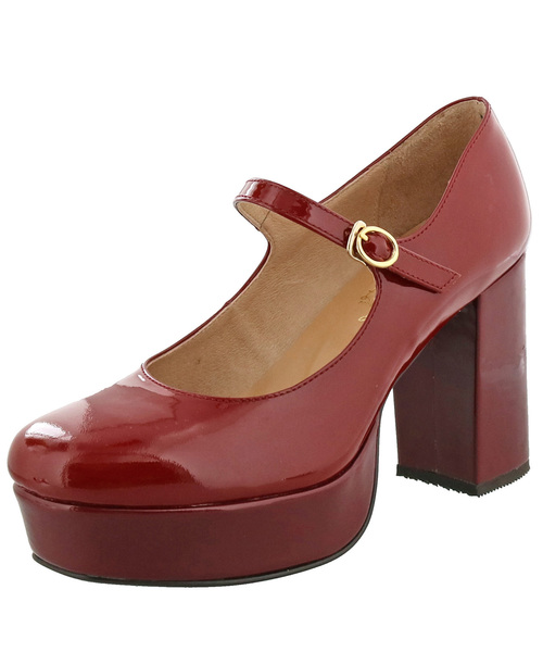 あしながおじさん（アシナガオジサン）の「〈あしながおじさん〉厚底ストラップパンプス（パンプス・レディース・クリアブラック/チェック/ブラック/レッド・22.5cm/24.0cm/23.0cm/23.5cm/24.5cm）」の5枚目の写真