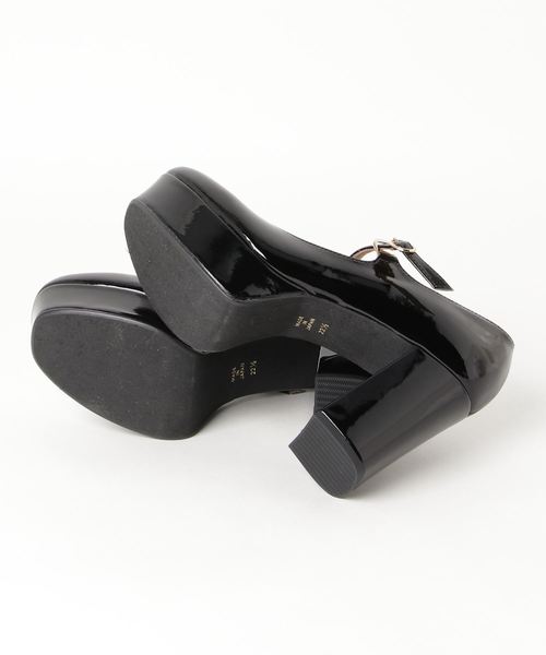 あしながおじさん（アシナガオジサン）の「〈あしながおじさん〉厚底ストラップパンプス（パンプス・レディース・クリアブラック/チェック/ブラック/レッド・22.5cm/24.0cm/23.0cm/23.5cm/24.5cm）」の12枚目の写真