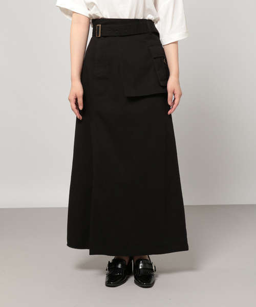 PAGEBOY（ページボーイ）の「エプロンポケットミリタリースカート（スカート・レディース・ブラック/カーキ/キャメル・FREE）」の9枚目の写真