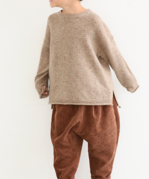 LOWRYS FARM(ローリーズファーム)の「ネップBIGプルオーバー 855970(ニット/セーター・キッズ・ベージュ/ブラウン/グレー/イエロー・110/120/130)」の3枚目の写真