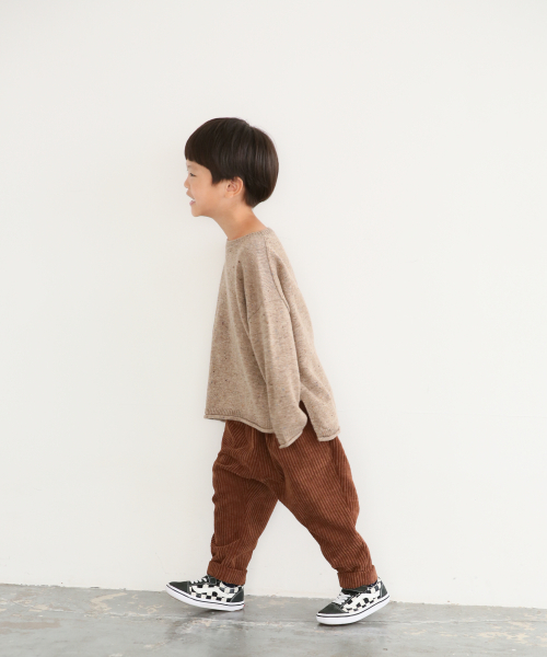 LOWRYS FARM(ローリーズファーム)の「ネップBIGプルオーバー 855970(ニット/セーター・キッズ・ベージュ/ブラウン/グレー/イエロー・110/120/130)」の6枚目の写真