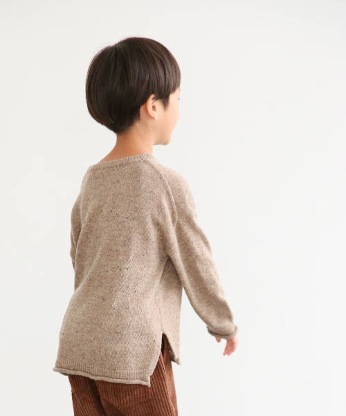 LOWRYS FARM(ローリーズファーム)の「ネップBIGプルオーバー 855970(ニット/セーター・キッズ・ベージュ/ブラウン/グレー/イエロー・110/120/130)」の7枚目の写真