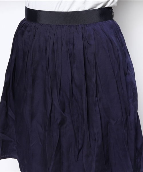 NANO universe（ナノユニバース）の「ボリュームギャザーミドル丈スカート（スカート・レディース・ベージュ/ネイビー/ホワイト・38/36）」の6枚目の写真