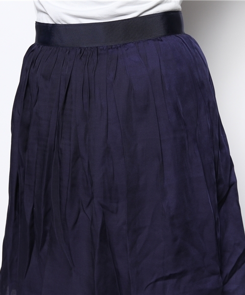 NANO universe（ナノユニバース）の「ボリュームギャザーミドル丈スカート（スカート・レディース・ベージュ/ネイビー/ホワイト・38/36）」の7枚目の写真