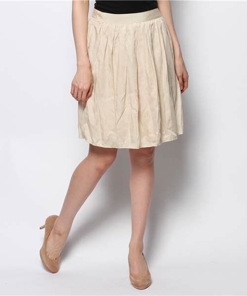 NANO universe（ナノユニバース）の「ボリュームギャザーミドル丈スカート（スカート・レディース・ベージュ/ネイビー/ホワイト・38/36）」の14枚目の写真