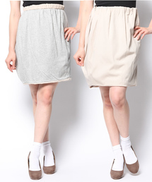 alcali | エステルナイロン×綿天竺　アシメリバーシブルスカート(スカート)