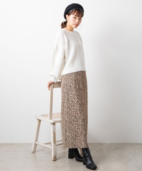 WEGO（ウィゴー）の「WEGO/ボリュームスリーブセーター（ニット/セーター・レディース・ホワイト/イエロー・FREE）」の4枚目の写真