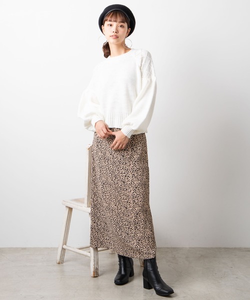 WEGO（ウィゴー）の「WEGO/ボリュームスリーブセーター（ニット/セーター・レディース・ホワイト/イエロー・FREE）」の5枚目の写真