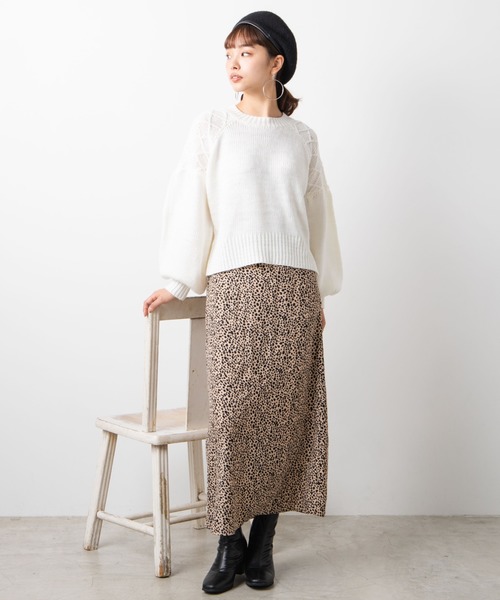 WEGO（ウィゴー）の「WEGO/ボリュームスリーブセーター（ニット/セーター・レディース・ホワイト/イエロー・FREE）」の6枚目の写真