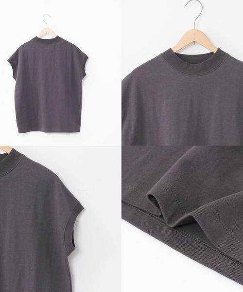 coen（コーエン）の「【復刻・WEB限定カラー】USAコットンハイネックTシャツ#(モックネック)（Tシャツ/カットソー・レディース・パープル/ライトブルー/ライラック/ダークグレー/ベージュ/マスタード/ホワイト/ダークブラウン/ブラック/オリーブ/ピンク/ケリー/コバルトブルー/ブラウン系その他/イエロー系その他/ホワイト系その他4/ホワイト系その他3/ホワイト系その他2/ホワイト系その他・FREE）」の21枚目の写真