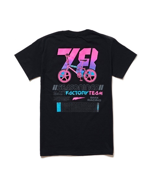SEASONING(シーズニング)の「seasoning / GIONO S/S TEE "BMX"(Tシャツ/カットソー・メンズ・ブラック/ホワイト・LARGE/MEDIUM)」の5枚目の写真