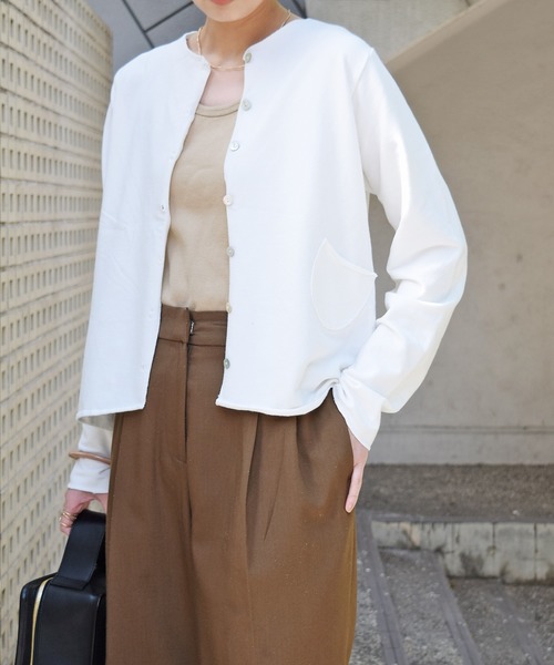 Marient（マリエント）の「カットオフカーデ（カーディガン/ボレロ・レディース・グリーン/グレー/ベージュ/ホワイト・FREE）」の15枚目の写真