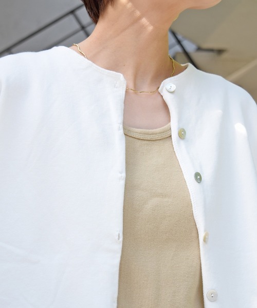 Marient（マリエント）の「カットオフカーデ（カーディガン/ボレロ・レディース・グリーン/グレー/ベージュ/ホワイト・FREE）」の9枚目の写真