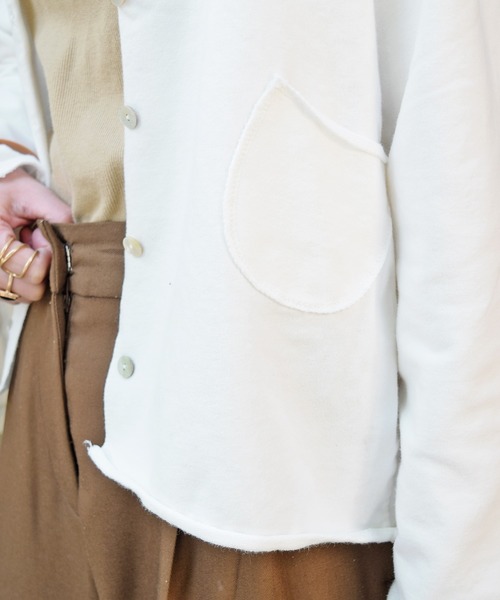 Marient（マリエント）の「カットオフカーデ（カーディガン/ボレロ・レディース・グリーン/グレー/ベージュ/ホワイト・FREE）」の6枚目の写真