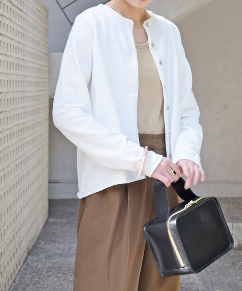 Marient（マリエント）の「カットオフカーデ（カーディガン/ボレロ・レディース・グリーン/グレー/ベージュ/ホワイト・FREE）」の20枚目の写真