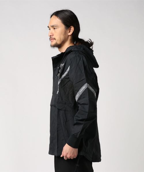 その他アウター Mitchell & Ness HALF ZIP ANORAK BLK REFLECTIVE