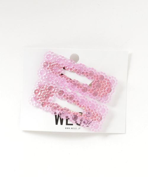 WEGO（ウィゴー）の「WEGO/【2点セット】クリアヘアピン（ヘアピン・レディース・ピンク/その他1/オレンジ/ブラウン・FREE）」の2枚目の写真
