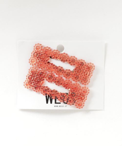 WEGO（ウィゴー）の「WEGO/【2点セット】クリアヘアピン（ヘアピン・レディース・ピンク/その他1/オレンジ/ブラウン・FREE）」の3枚目の写真