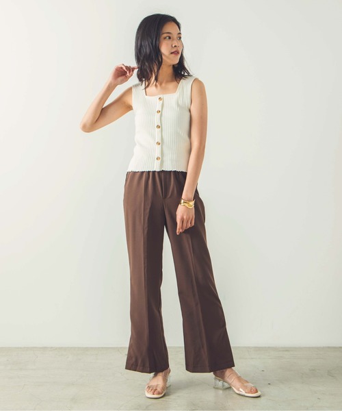 WEGO(ウィゴー)の「WEGO/2wayフロントボタンタンクトップ(タンクトップ・レディース・ホワイト/ブラック/ブラウン/グリーン系その他/サックスブルー・FREE)」の10枚目の写真