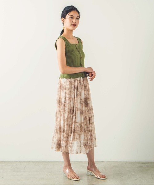 WEGO(ウィゴー)の「WEGO/2wayフロントボタンタンクトップ(タンクトップ・レディース・ホワイト/ブラック/ブラウン/グリーン系その他/サックスブルー・FREE)」の18枚目の写真