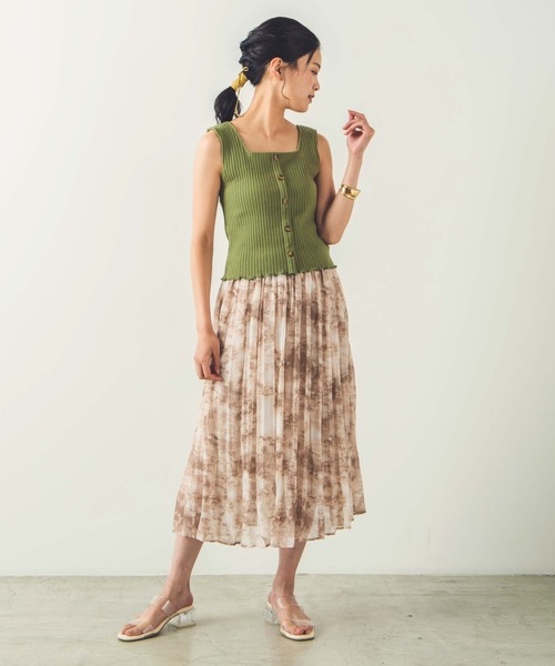 WEGO(ウィゴー)の「WEGO/2wayフロントボタンタンクトップ(タンクトップ・レディース・ホワイト/ブラック/ブラウン/グリーン系その他/サックスブルー・FREE)」の19枚目の写真