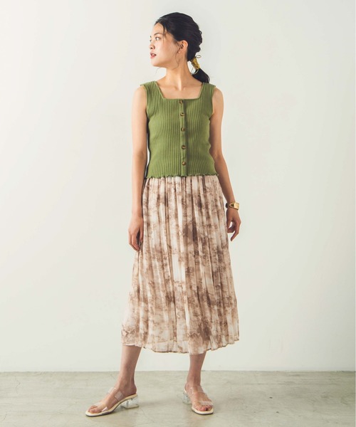 WEGO(ウィゴー)の「WEGO/2wayフロントボタンタンクトップ(タンクトップ・レディース・ホワイト/ブラック/ブラウン/グリーン系その他/サックスブルー・FREE)」の20枚目の写真