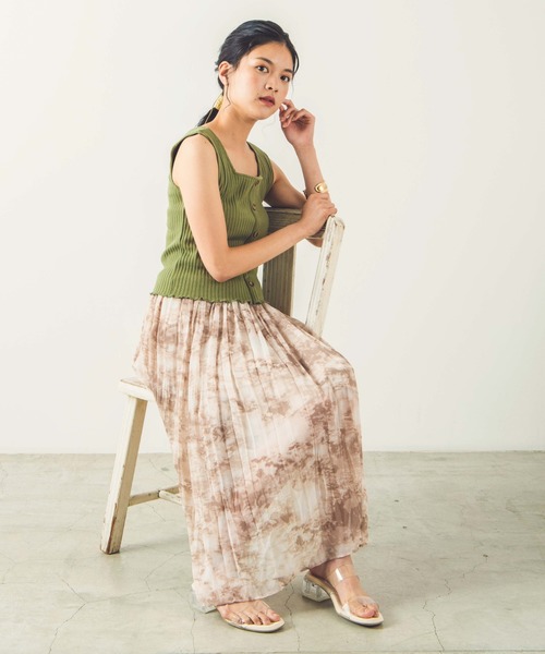 WEGO(ウィゴー)の「WEGO/2wayフロントボタンタンクトップ(タンクトップ・レディース・ホワイト/ブラック/ブラウン/グリーン系その他/サックスブルー・FREE)」の22枚目の写真