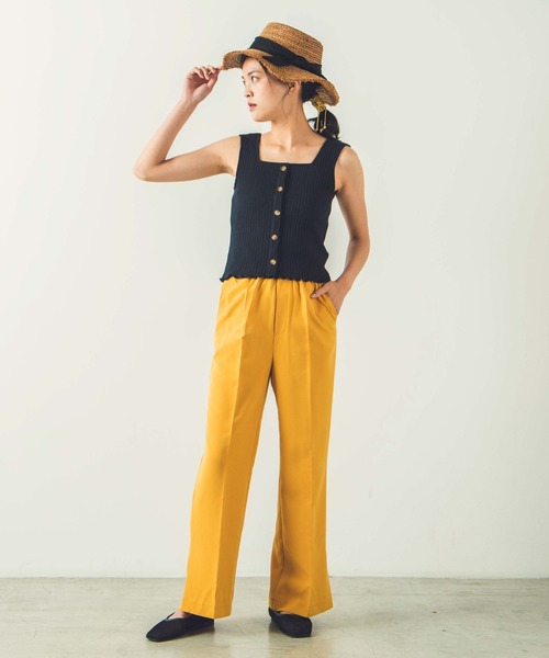 WEGO(ウィゴー)の「WEGO/2wayフロントボタンタンクトップ(タンクトップ・レディース・ホワイト/ブラック/ブラウン/グリーン系その他/サックスブルー・FREE)」の13枚目の写真