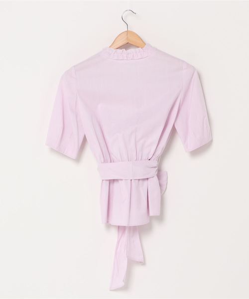 HANAE MORI(ハナエモリ)の「【HANAE MORI】コードレーン シャツ(シャツ/ブラウス・レディース・ターコイズブルー/コーラルピンク・40/38)」の3枚目の写真