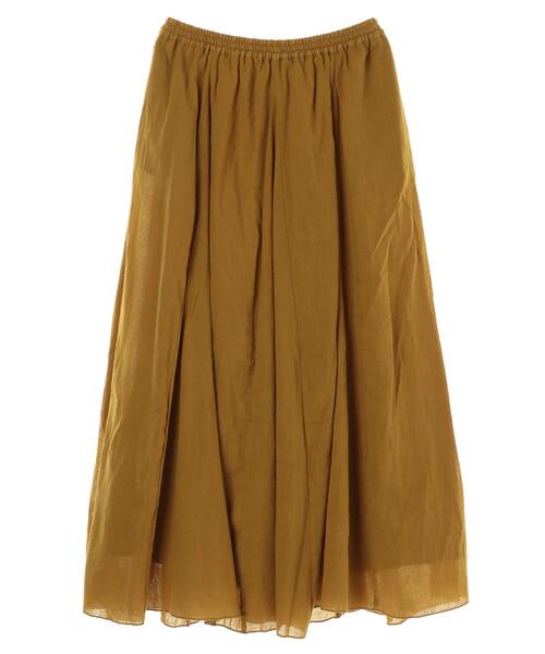 earth music&ecology（アースミュージックアンドエコロジー）の「コットンボイルギャザーフレアスカート ＊（スカート・レディース・ブラック/ベージュ/パープル/ブラウン/オフホワイト/ピンク/グリーン/マスタード・FREE）」の15枚目の写真