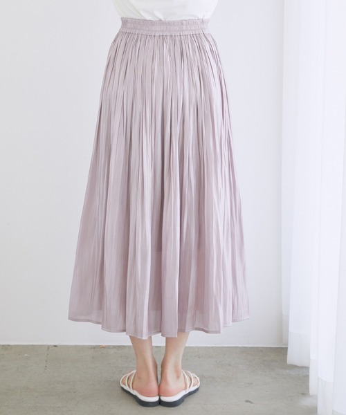 VIS（ビス）の「フェードアウトシャイニースカート（スカート・レディース・カーキ/ピンク/グリーン/キャメル/キナリ/ダークブラウン/サックスブルー/ラベンダー/ブラウン系その他/ライトグリーン・S/M）」の14枚目の写真
