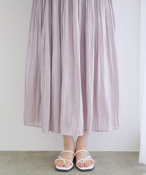 VIS（ビス）の「フェードアウトシャイニースカート（スカート・レディース・カーキ/ピンク/グリーン/キャメル/キナリ/ダークブラウン/サックスブルー/ラベンダー/ブラウン系その他/ライトグリーン・S/M）」の16枚目の写真