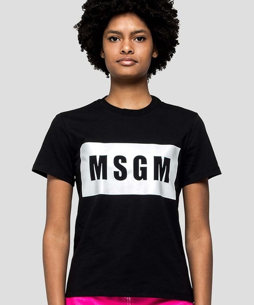 MSGM(エムエスジーエム)の「MSGM/エムエスジーエム PANEL T-SHIRT 半袖Tシャツ ロゴT(Tシャツ/カットソー・レディース・ホワイト/ブラック・XS/S/M)」の14枚目の写真
