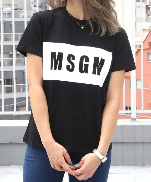 MSGM(エムエスジーエム)の「MSGM/エムエスジーエム PANEL T-SHIRT 半袖Tシャツ ロゴT(Tシャツ/カットソー・レディース・ホワイト/ブラック・XS/S/M)」の10枚目の写真