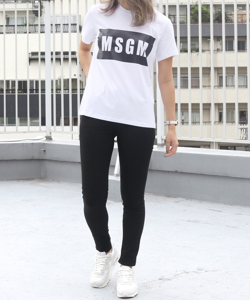 MSGM(エムエスジーエム)の「MSGM/エムエスジーエム PANEL T-SHIRT 半袖Tシャツ ロゴT(Tシャツ/カットソー・レディース・ホワイト/ブラック・XS/S/M)」の11枚目の写真