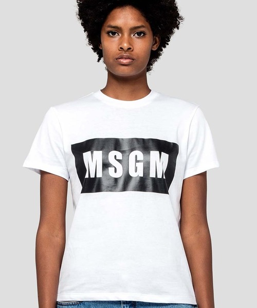 MSGM(エムエスジーエム)の「MSGM/エムエスジーエム PANEL T-SHIRT 半袖Tシャツ ロゴT(Tシャツ/カットソー・レディース・ホワイト/ブラック・XS/S/M)」の19枚目の写真