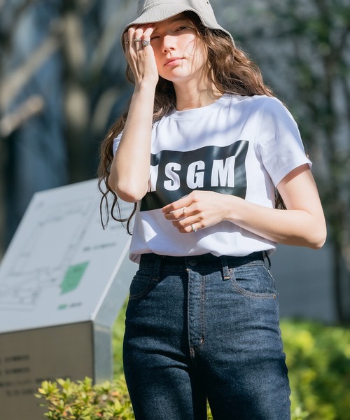 MSGM(エムエスジーエム)の「MSGM/エムエスジーエム PANEL T-SHIRT 半袖Tシャツ ロゴT(Tシャツ/カットソー・レディース・ホワイト/ブラック・XS/S/M)」の21枚目の写真