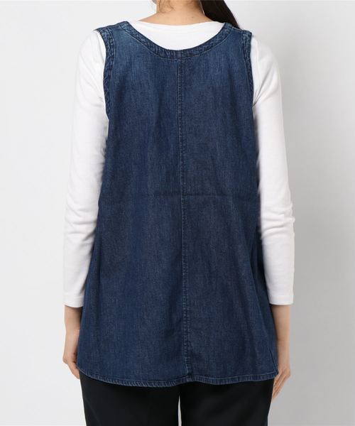 mizuiroind（ミズイロインド）の「デニムVネックベスト（ベスト）」 - WEAR