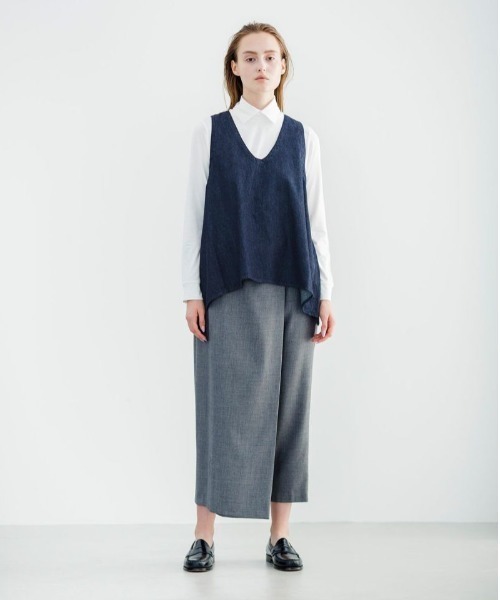 mizuiroind（ミズイロインド）の「デニムVネックベスト（ベスト）」 - WEAR