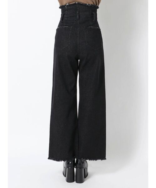 EMODA(エモダ)の「カットワイドハイウエストジーンズ(デニムパンツ・レディース・ブラック/インディゴブルー・SMALL/MEDIUM/X-SMALL)」の12枚目の写真