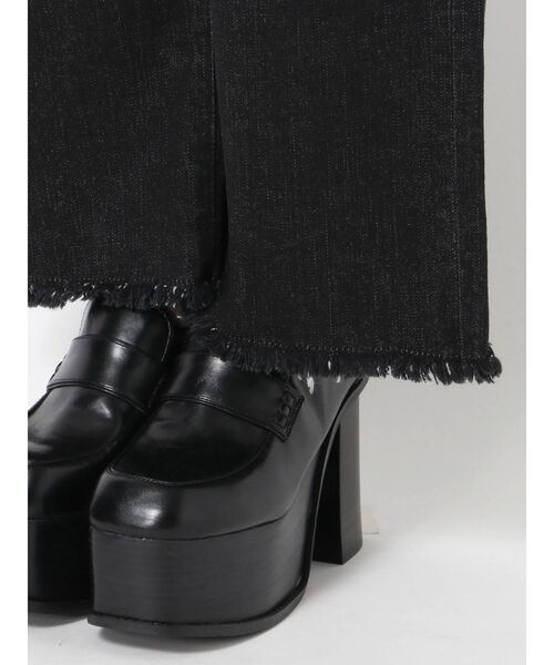 EMODA(エモダ)の「カットワイドハイウエストジーンズ(デニムパンツ・レディース・ブラック/インディゴブルー・SMALL/MEDIUM/X-SMALL)」の15枚目の写真