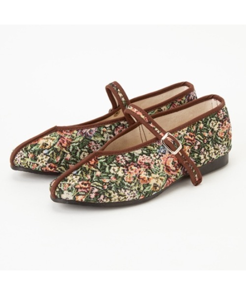 Casselini（キャセリーニ）の「【直営店限定】Casselini（キャセリーニ）ゴブランストラップシューズ（スリッポン・レディース・ブラック/ブラウン/クリーム/レモンイエロー/チャコール・S/M/L）」の3枚目の写真